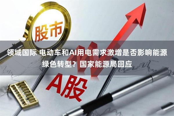 领域国际 电动车和AI用电需求激增是否影响能源绿色转型？国家能源局回应